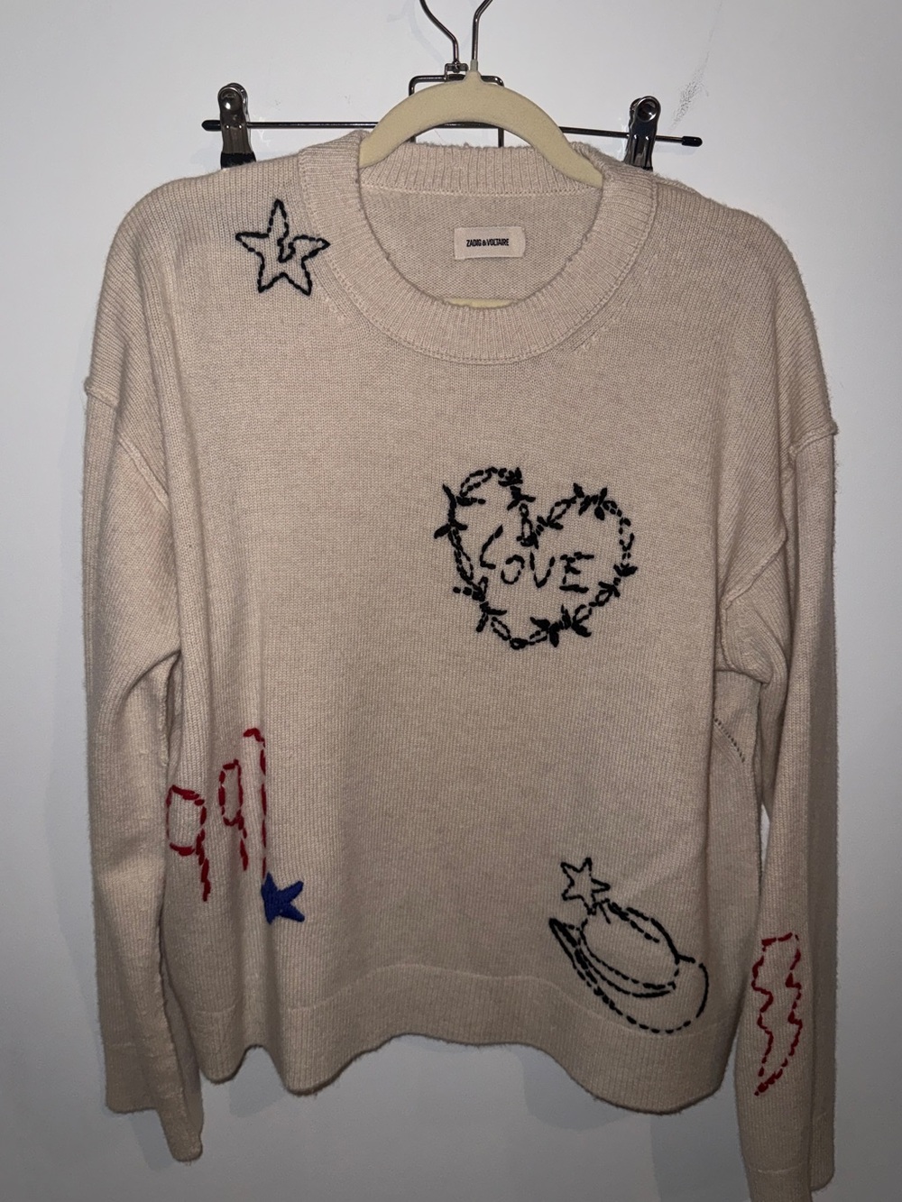 Zadig & Voltaire Markuz Cashmere West Graph Sweater - Picture 4 of 6